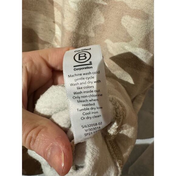 Athleta Oversized Pullover Sweatshirt S Luxe Oatmeal Camo Crewneck Athleisure - Picture 10 of 10